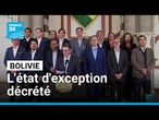 La Bolivie décrète l'état d'exception, début de levée des barrages • FRANCE 24