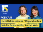 Gehaltstransparenz / Reparaturstau bei der Bundeswehr/ Zu viel Wein