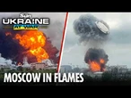 Putin's prized oil depot explodes into huge fireball as Moscow blitzed with biggest attack yet