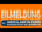 AMOKALARM IN ESSEN: Schüler sticht Lehrerin an Berufskolleg nieder! Täter noch flüchtig
