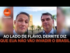 Ao lado de Flávio, Derrite diz que EUA não vão invadir o Brasil
