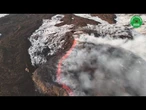 Frattura con lava su Etna: le immagini della forestale riprende con il drone