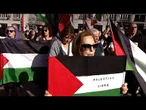 Des manifestants en Espagne appellent à un embargo total sur les armes envers Israël