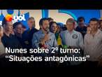 Nunes critica Boulos ao falar do 2º turno: 'É a diferença entre o equilíbrio e o radicalismo’