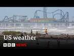 US braced for extreme weather as Hurricane Beryl and West Coast heatwave strike | BBC News