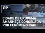 Frio extremo no Sul: Fenômeno congelante raro atinge Urupema e muda paisagem na Serra