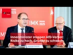 „Zu riskant, zu dünn“: Innenminister der Länder legen AfD-Verbotsverfahren auf Eis