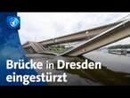 Elbbrücke in Dresden: Teile der Carolabrücke eingestürzt