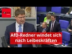 Als CDU-Mann Zwischenfrage zu Nord Stream stellt, windet sich AfD-Redner nach Leibeskräften