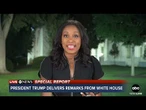 President Trump revisited claims about the 2020 election in his remarks