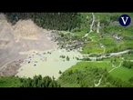 Nuevas imágenes aéreas del colapso del glaciar alpino: ahora en alerta por peligro de inundaciones
