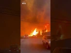 Firefighter captures dramatic close-up footage of New Jersey blaze