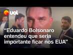 Eduardo Bolsonaro fica nos EUA para não correr o risco de ser 'vítima' de Moraes, diz Flávio