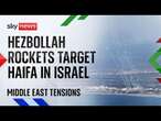 Hezbollah rockets target Israel after extensive Israeli attacks