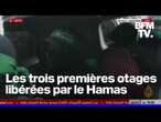 Les premières images de la libération des otages israéliennes par le Hamas