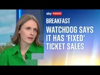 Watchdog tells Sky News it 'fixed' ticket sales process after Oasis investigation
