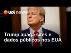 Trump destrói sites e dados públicos; voluntários lutam para salvar 'história apagada'