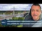 VERKEHRSCHAOS: Bonner Nordbrücke gesperrt! Pendler verlieren die wichtige Ost-West-Verbindung