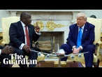Trump and Ramaphosa have tense White House exchange over false white genocide claims