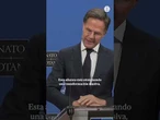 Rutte apoya a EEUU en la "transformación masiva" de la OTAN: "Me parece bien. Es su papel" #shorts