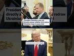 President Zelenskyy does not directly answer whether he'd redraw Ukrainian maps in peace deal