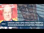 BUNDESTAGSWAHL: Plan-Änderung! Union und SPD machen Tempo! Sondierungen für Koalition starten früher