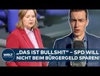 KRACH UMS BÜRGERGELD: Sparen am Sozialstaat? – Bärbel Bas (SPD) ruft "Bullshit"!