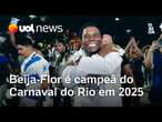 Beija-Flor presenteia Neguinho em despedida e é campeã do Carnaval do Rio