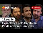 Pablo Marçal, Boulos e Nunes reagem após pesquisas; PL da anistia, caso Silvio Almeida e+ | UOL News