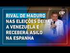 Opositor Edmundo González deixa a Venezuela e recebe asilo na Espanha