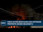 UKRAINE-KRIEG: Kiew unter Raketenbeschuss – Massenproteste gegen Minister-Rausschmiss