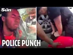 Shock moment cop smashes driver’s car window and punches him ‘for not having headlights on’
