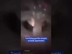 Terrifying gunfire erupts outside apartment