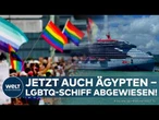 ÄGYPTEN STOPPT LGBTQ-KREUZFAHRT: Scarlet Lady darf auch in Alexandria nicht anlegen