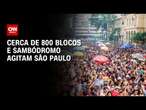 Cerca de 800 blocos e sambódromo agitam São Paulo | CNN PRIME TIME