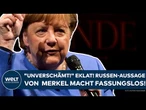 ANGELA MERKEL: "Unverschämt!" Eklat! Russen-Aussage der Altkanzlerin macht fassungslos!