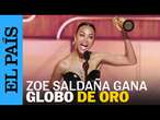 GOLDEN GLOBES | El discurso de Zoe Saldaña tras ganar Mejor Actriz de Reparto por Emilia Pérez