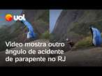 Homem morre em salto de parapente: Vídeo mostra outro ângulo de acidente na Pedra Bonita, no Rio