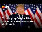 Trump propõe que EUA assuma controle de usinas nucleares da Ucrânia para 'proteger infraestrutura'