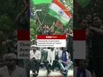 Thousands of protesters demand reforms to India's education system. #India #Delhi #BBCNews