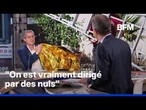 François Ruffin sort une couverture de survie sur le plateau de BFMTV, le "symbole" de la canicule