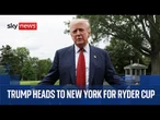 Trump leaves the White House heading to New York for Ryder Cup
