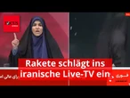 Achtung, sehr laute Explosion! Hier schlägt die Rakete ins iranische Live-TV ein