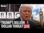 LIVE: UK government debate plan of action after Trump's lawyers threatened to sue BBC for $1billion