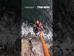 WATCH: Helicopter saves hikers from remote beach #shorts #viral #foxnews #news #fox #beach #rescue