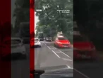 Dashcam footage captures moment bus carrying college students crashed in UK. #BBCNews