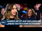 US-WAHL: Kamala Harris setzt auf Influencer! Taktik kann sich bei TV-Debatte mit Trump stark rächen!