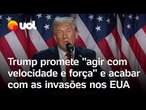 Trump promete 'agir com velocidade e força', acabar com as invasões e liberar o TikTok nos EUA