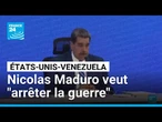 Crise entre les États-Unis et le Venezuela : Nicolas Maduro veut "arrêter la guerre" • FRANCE 24
