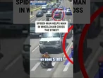Spider-Man helps man in wheelchair cross the street #foxnews #news #us #fox